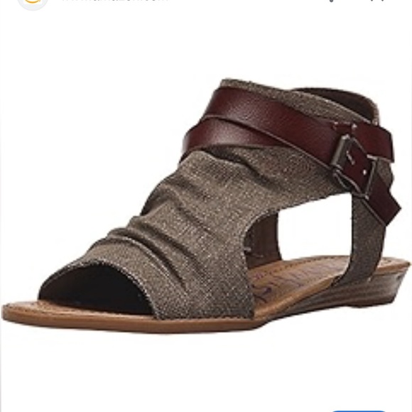 NEW NWT Blowfish Malibu Brown gladiator sandals size 7.5 fabric upper - Picture 1 of 12